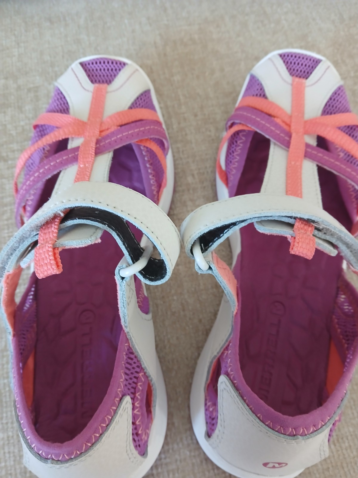 Merrell 61594 Purple Textile Synthetic Mesh Maryjane Strap Shoes Women Size 6