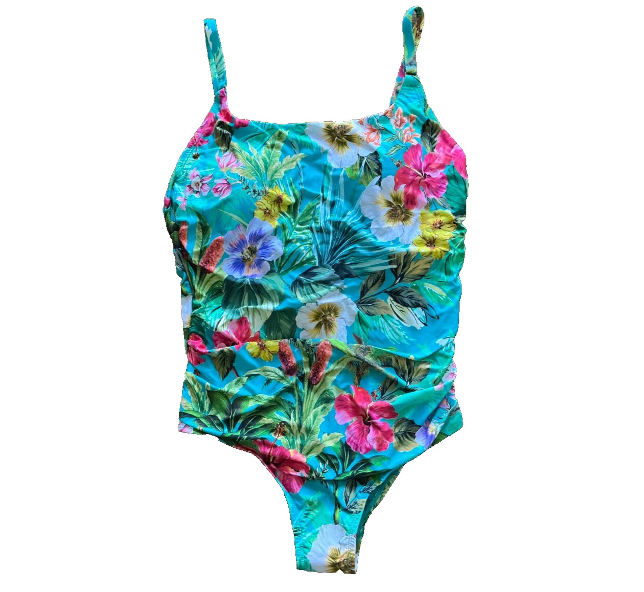 JANTZEN 1 PC Tropical MIO Tummy Control SWIMSUIT Bathing Suit Womens Size 16 NEW