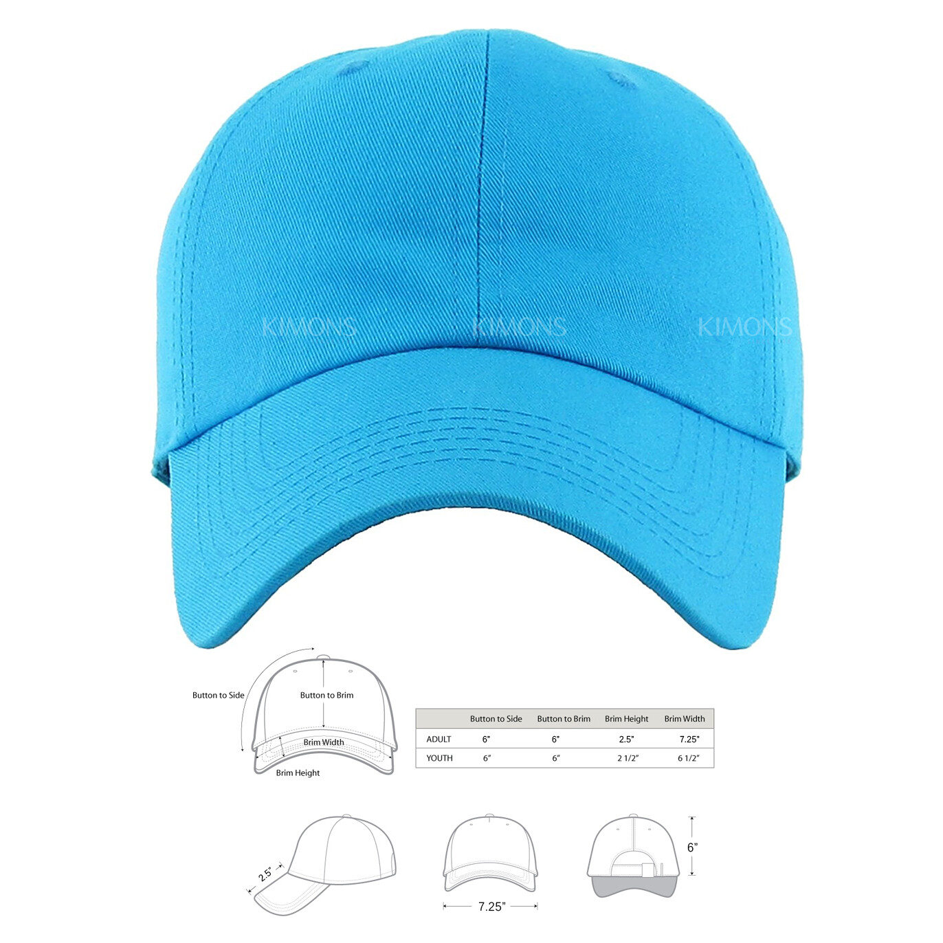 Polo Style Cotton Baseball Cap Ball Dad Hat Adjustable Plain Solid Washed Men PC