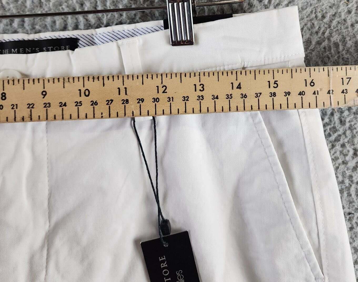 The Men’s Store at Bloomingdale’s Twill Regular Fit Shorts Men’s 30 White Pocket
