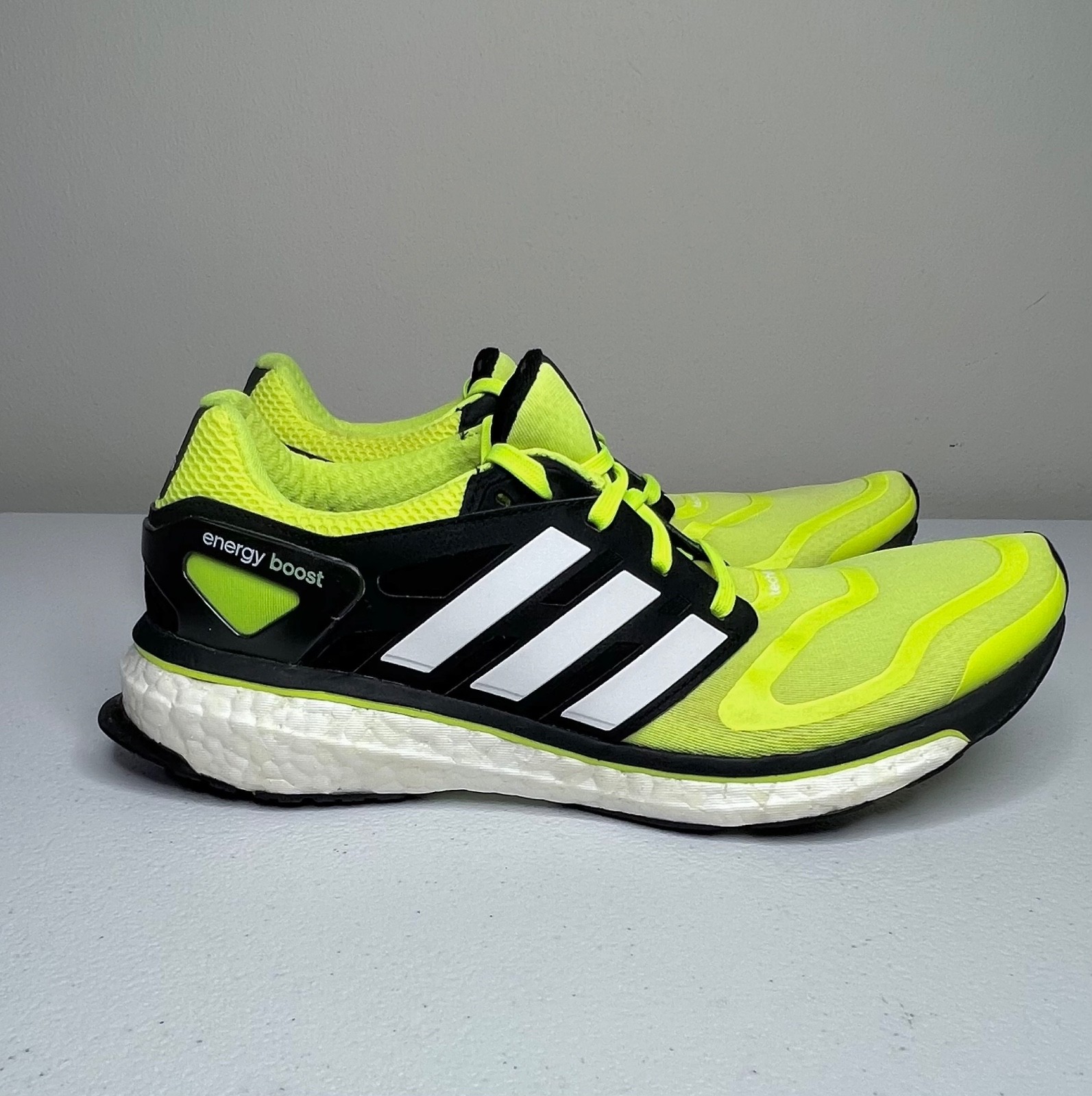 Adidas Energy Boost Running Shoes Sneakers Mens 8.5 Electric Yellow Volt Q34010