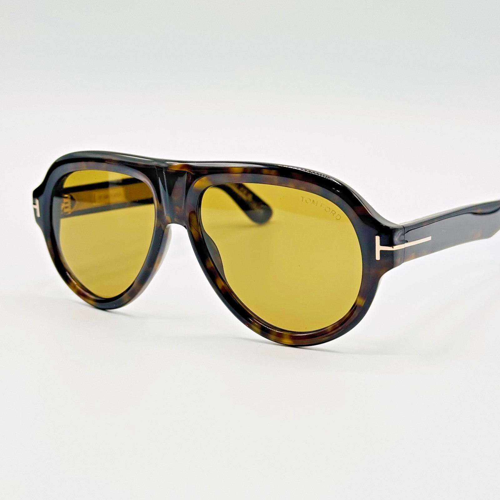 Tom Ford Sunglasses Icon FT1225 52N Havana Brown Pilot Brown Lens 59mm New