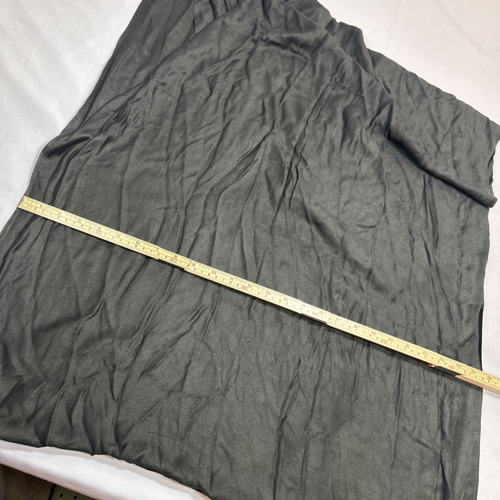 Pashmina 100% Cashmere Head Scarf Shawl Black Soft Fringe 26×66