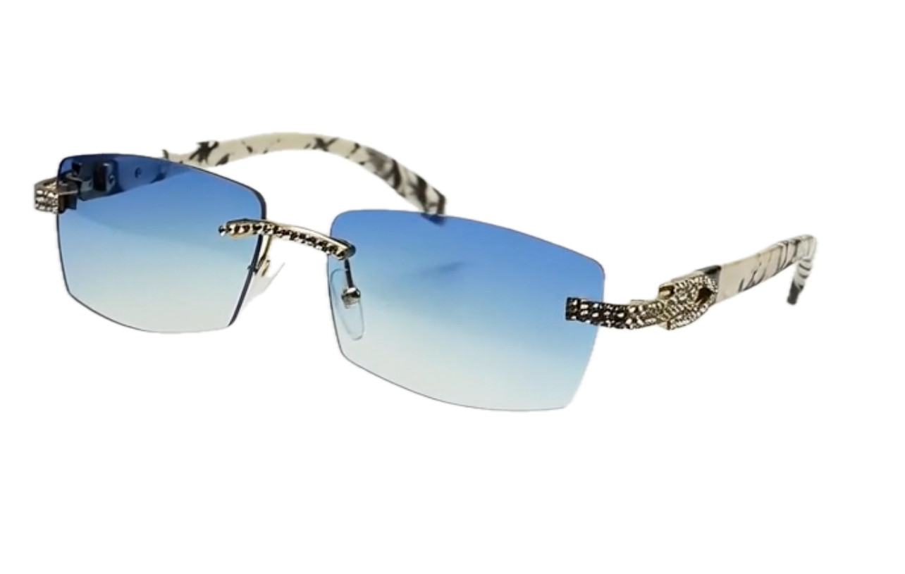 Diamond Sunglasses BUFF’S lens gold Retro Migos Buffs vintage Hip Hop rapper