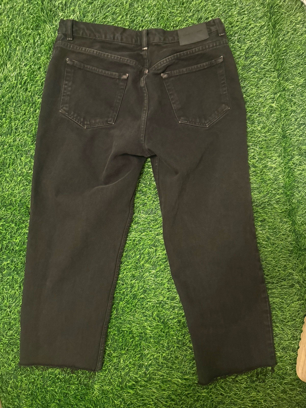 Calvin Klein Men’s Black Dark Wash Straight Jeans Regular Fit 5-Pocket
