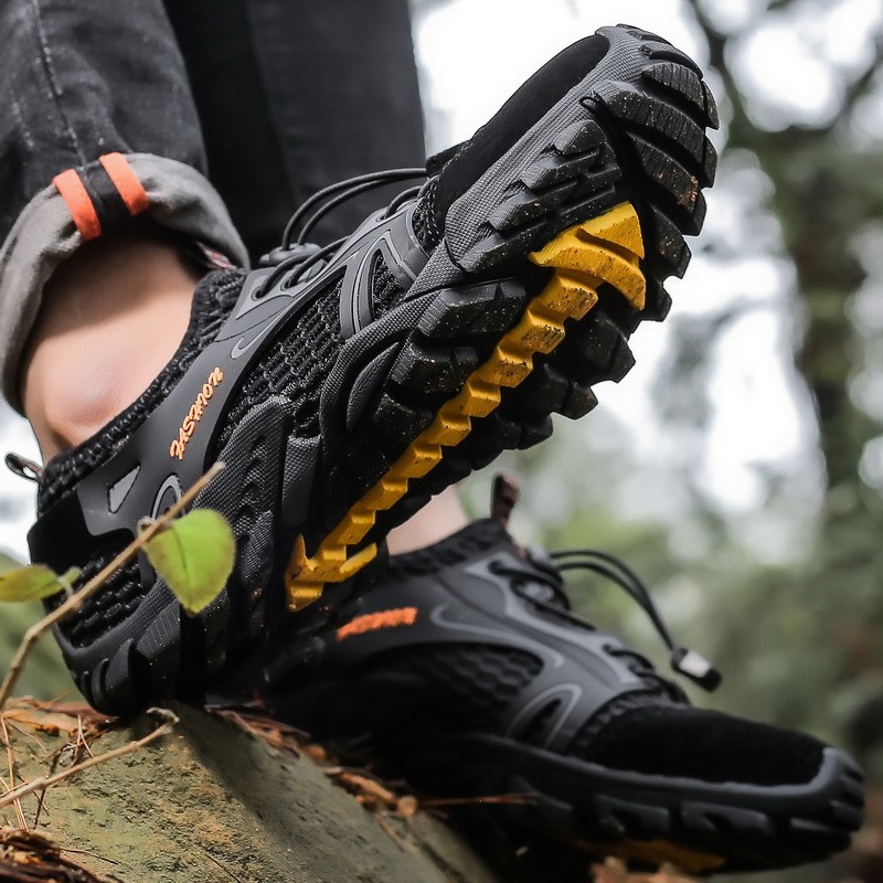 Amphibious Hiking Shoes Mens Quick Drying Water Shoes Outdoor Mesh Walking Shoes