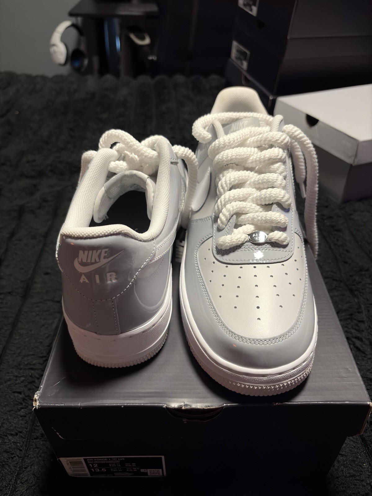 Nike Air Force 1 Low 07 LV8 Wolf Grey Vast Grey White Size 12