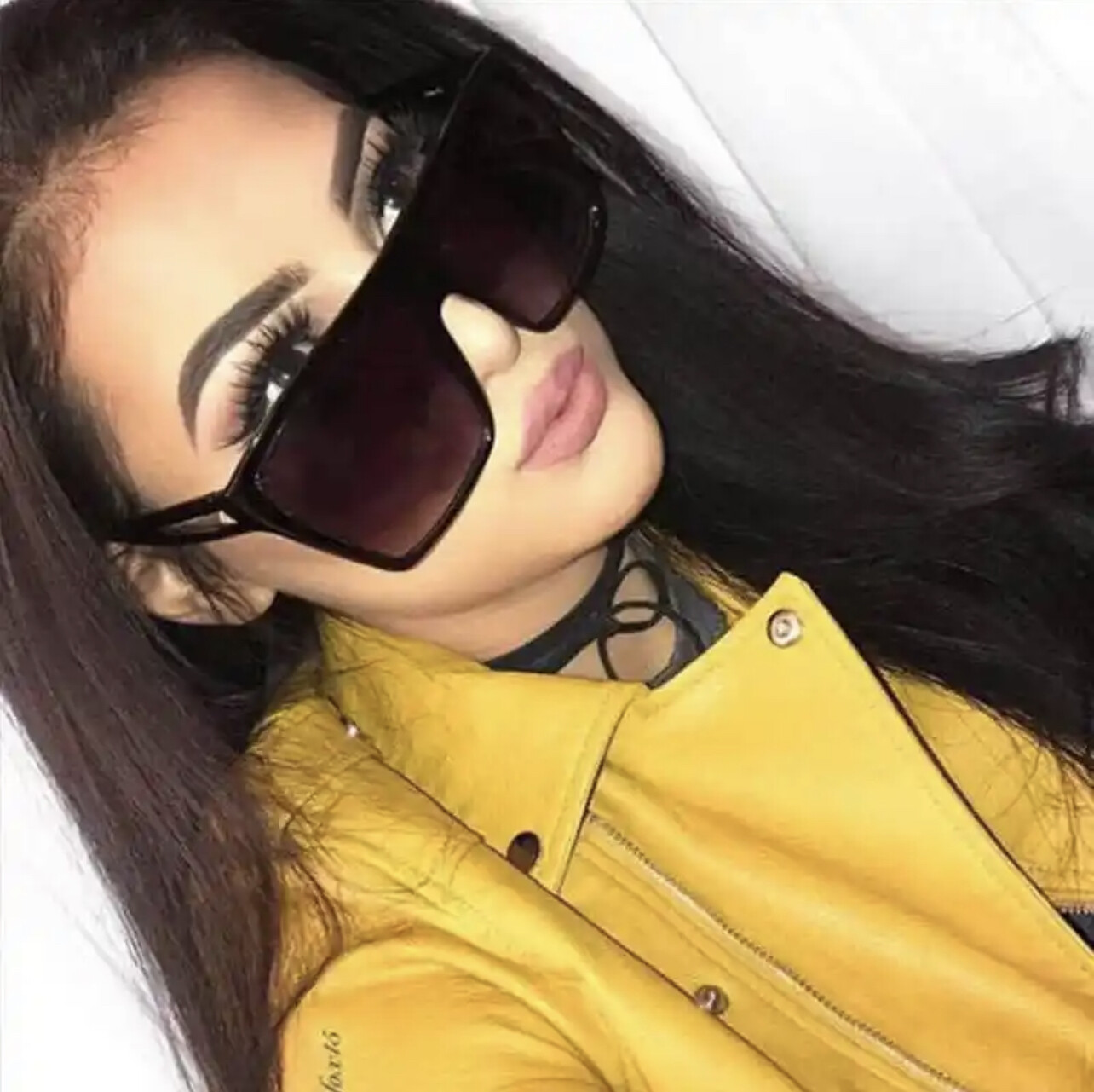 Mens Womens Flat Top Oversize Retro Square Sunglasses Funky Big Lens 2 Colors