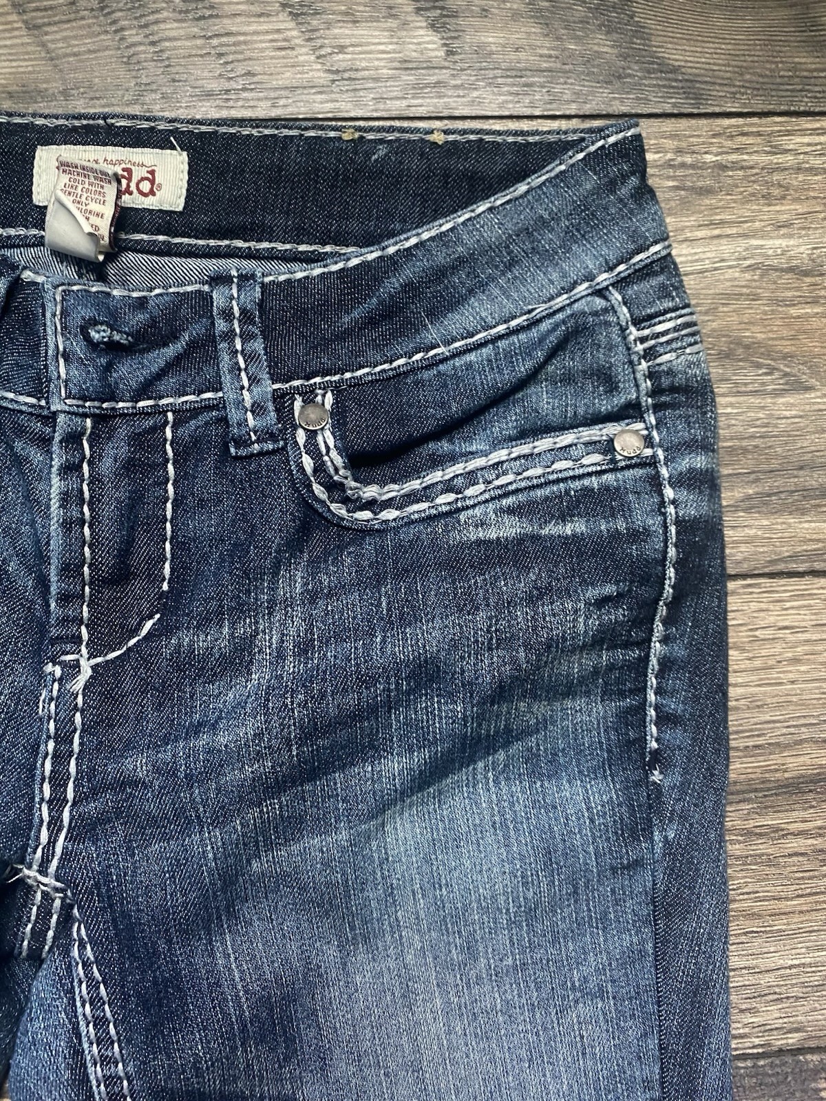 Womens Vintage Y2k Jeans Mudd Size 3 Blue Denim Boot Cut Low Rise