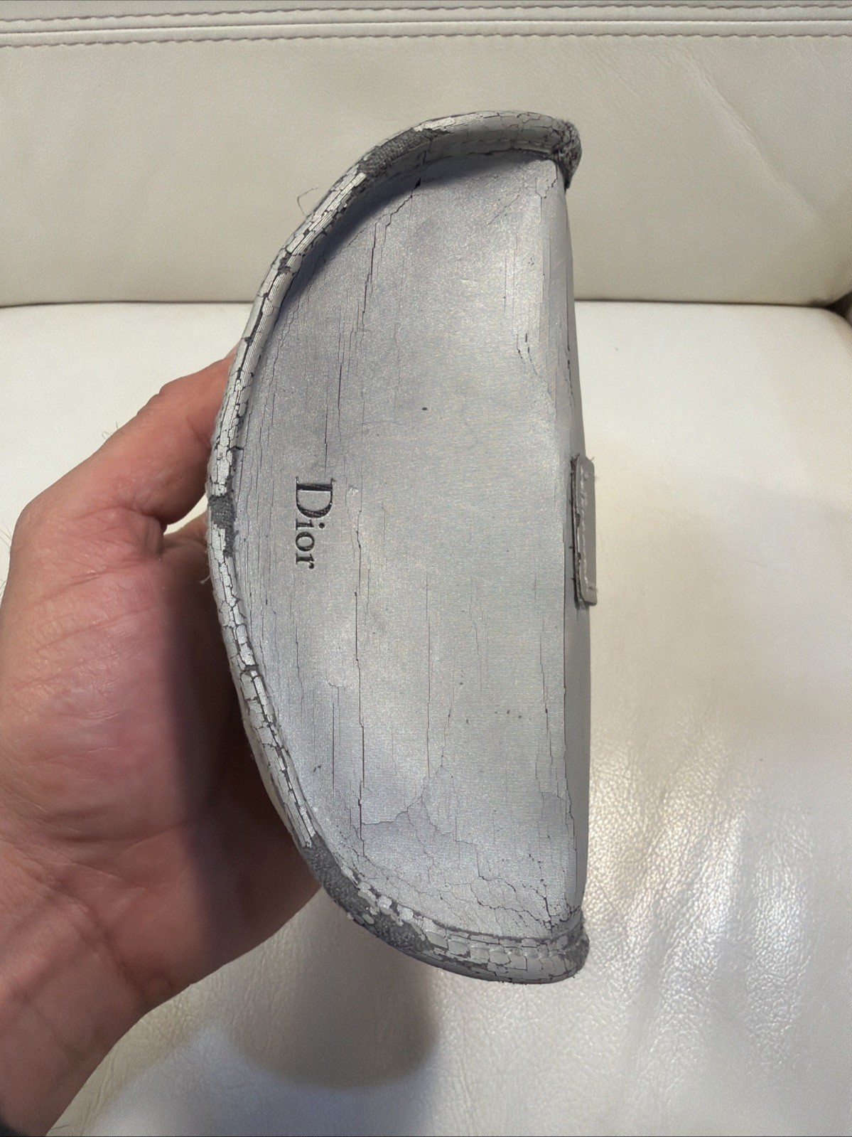 CHRISTIAN DIOR CANNAGE 1 White Vintage Y2K Oversized Wrap Sunglasses Italy