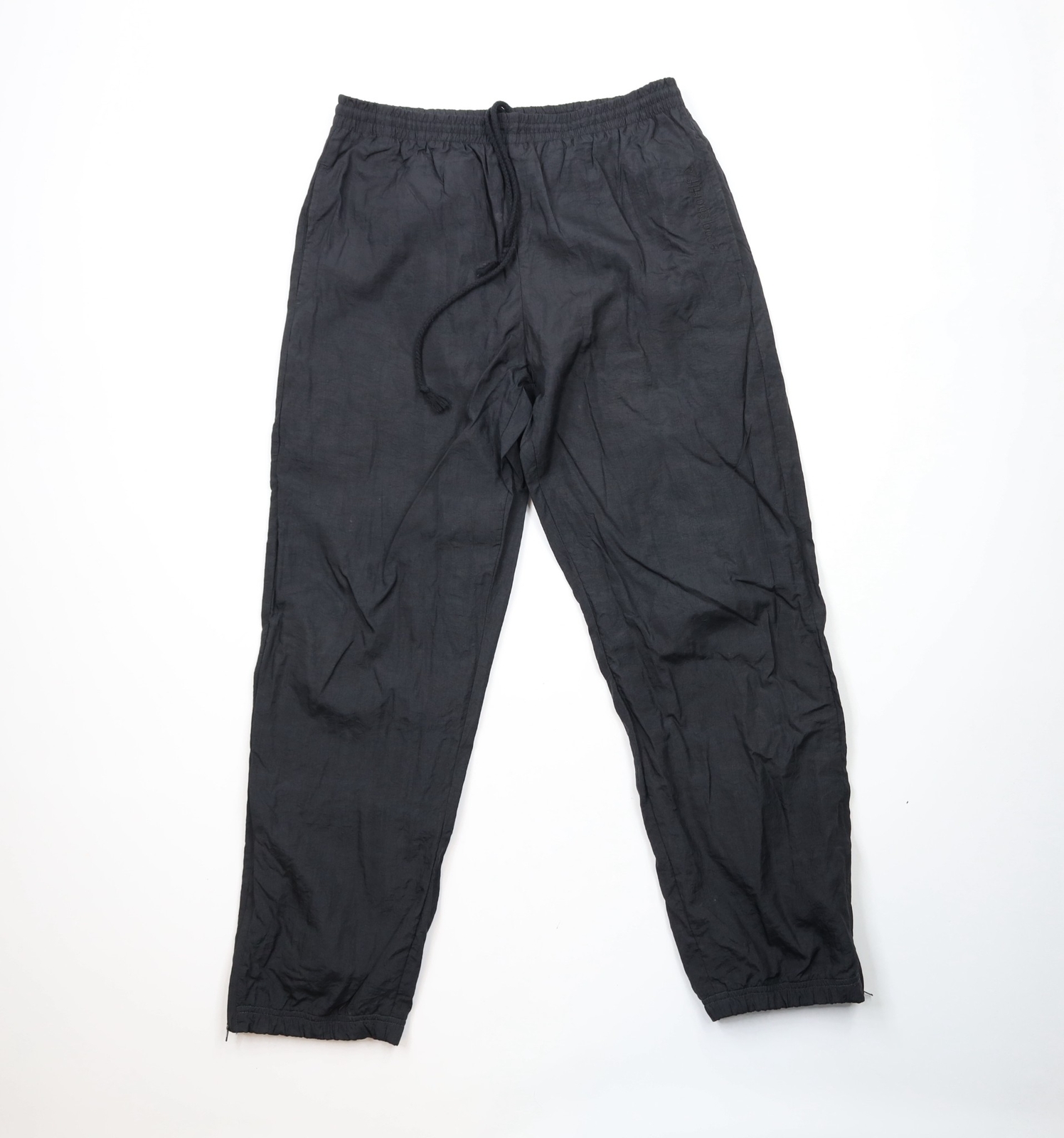 Vtg 90s Le Coq Sportif Mens Medium Spell Out Soccer Lined Joggers Pants Black