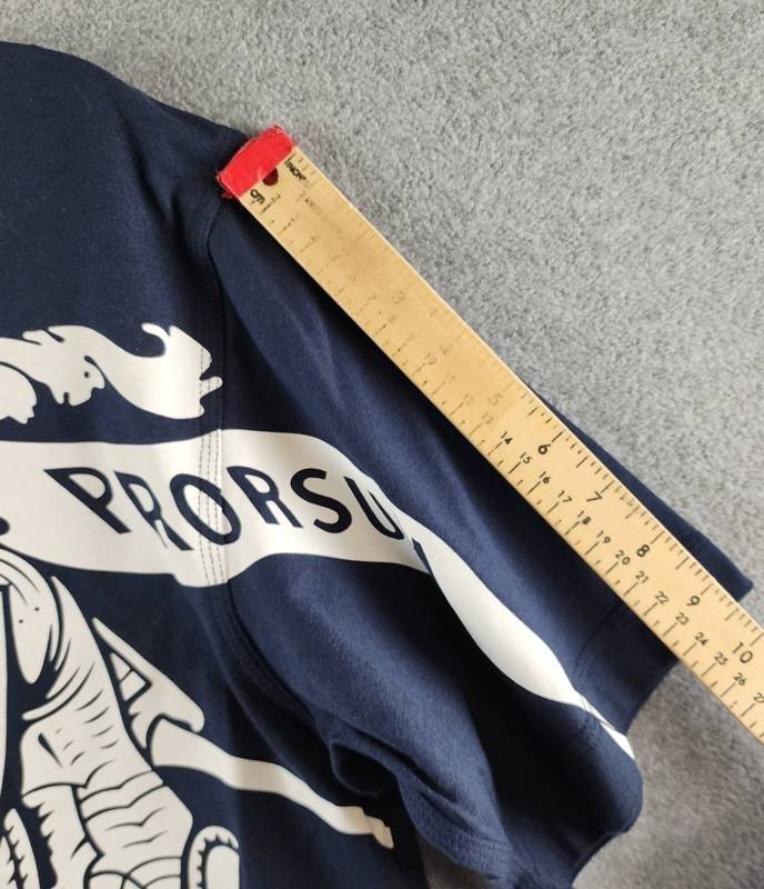 BURBERRY Equestrian Knight Print T-Shirt Men’s M Storm Crew Neck Short Sleeve