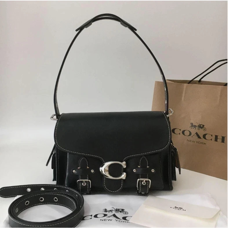 COACH CT721 Black Cargo Soft Tabby Shoulder Bag Crossbody bag Outlet NEW!!