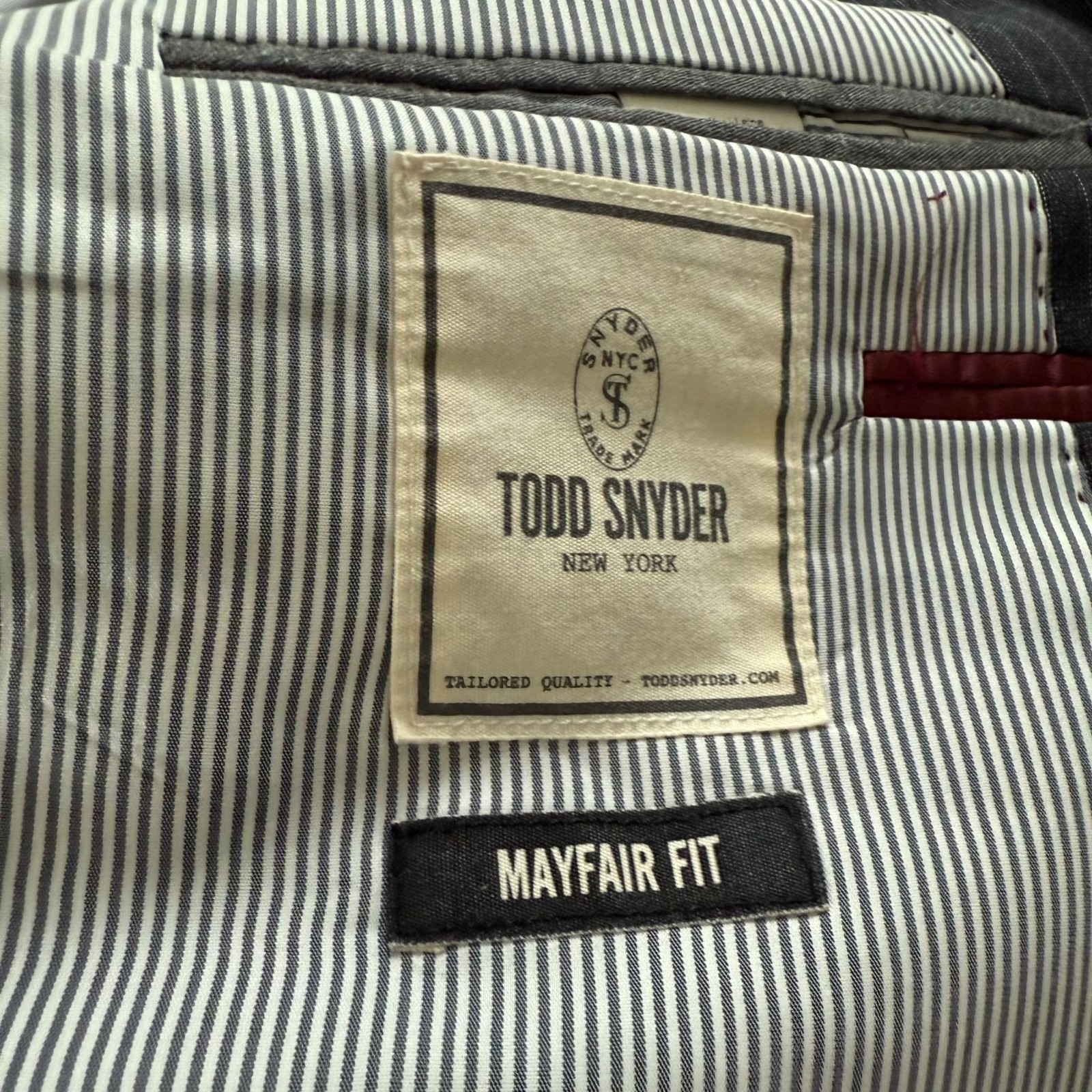 Todd Snyder 100% Wool Vitale Barberis Canonico Mayfair Fit Blazer Jacket 42L