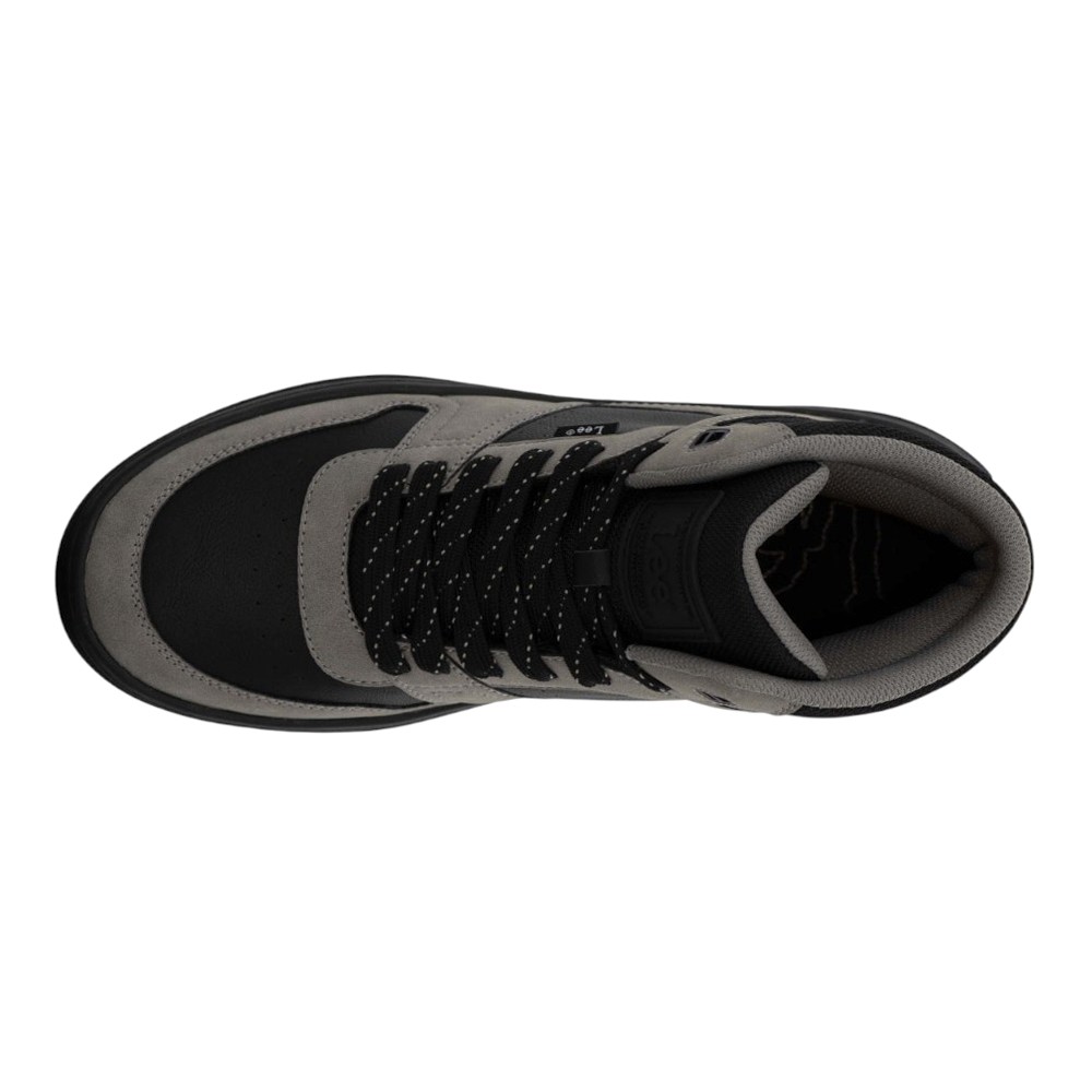 Lee Fast Lane Mid Lace Up Mens Black Sneakers Casual Shoes M000083-0040