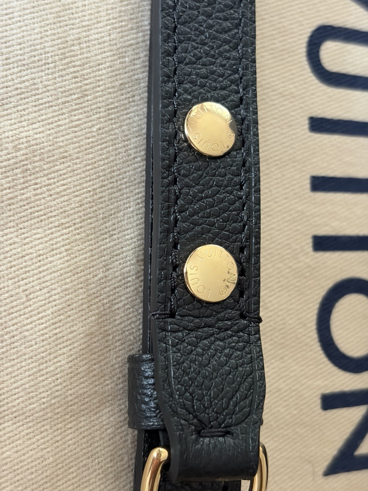 Louis Vuitton Boulonge PM Monogram Empreinte Leather Noir M12930