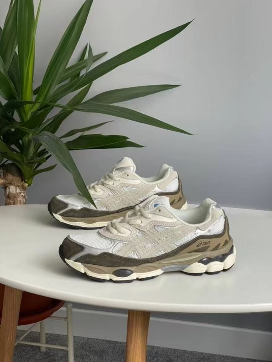 1203A383-103 Asics Gel-NYC Beige Cream Brown Grey White Blue Ivory Men’s Size