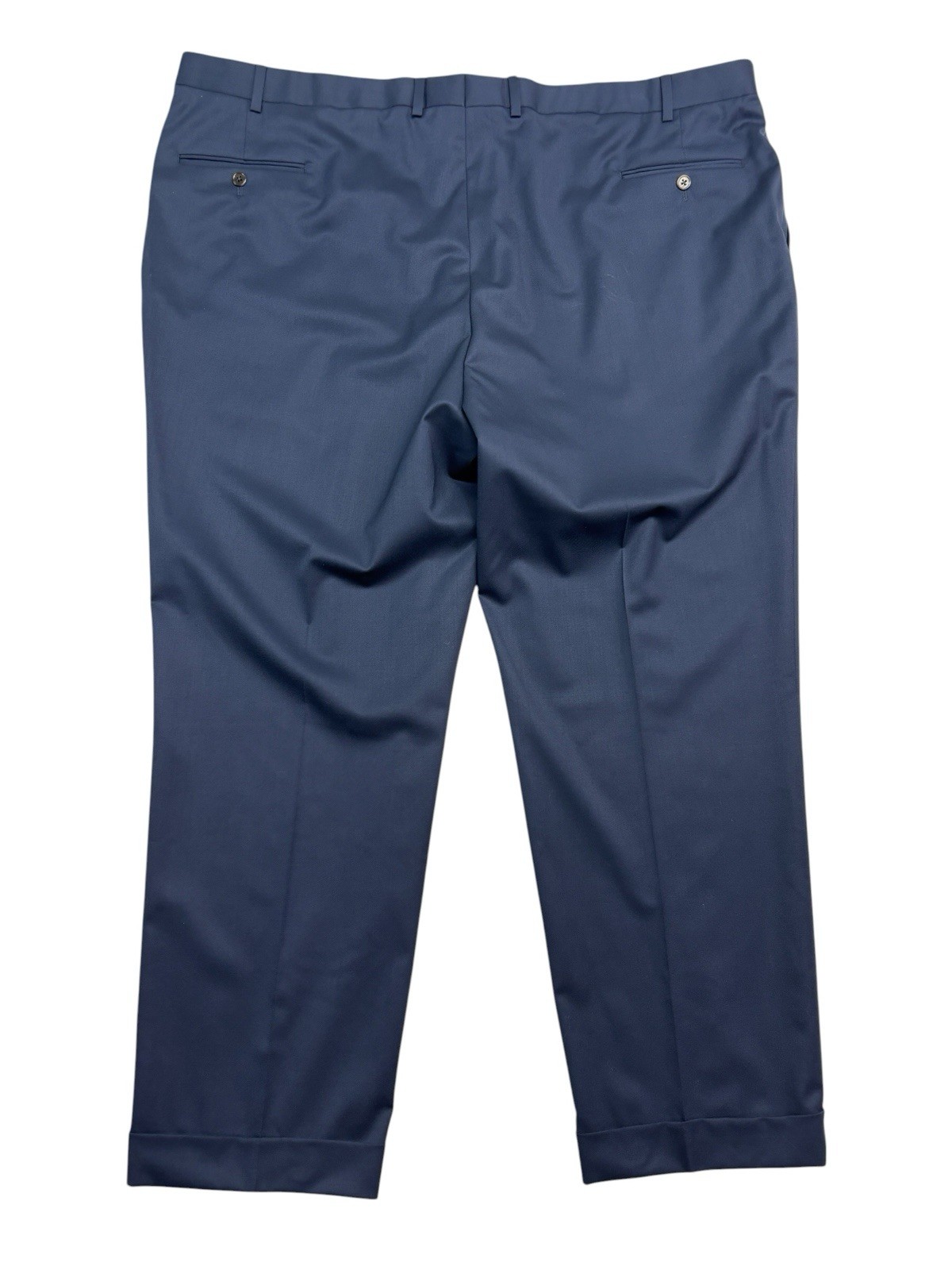 Hart Schaffner Marx 48×30 Navy Blue Dress Suit Pants Trousers Flat Front Wool