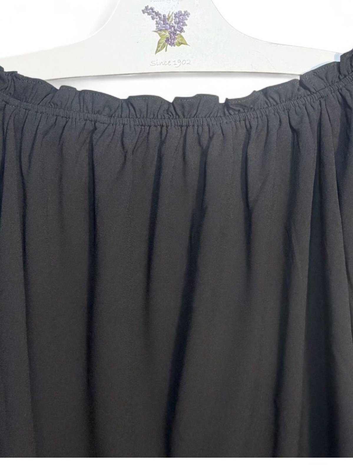 LULUS Women’s All in Good Fun Black Off-the-Shoulder Top Blouse Size Small
