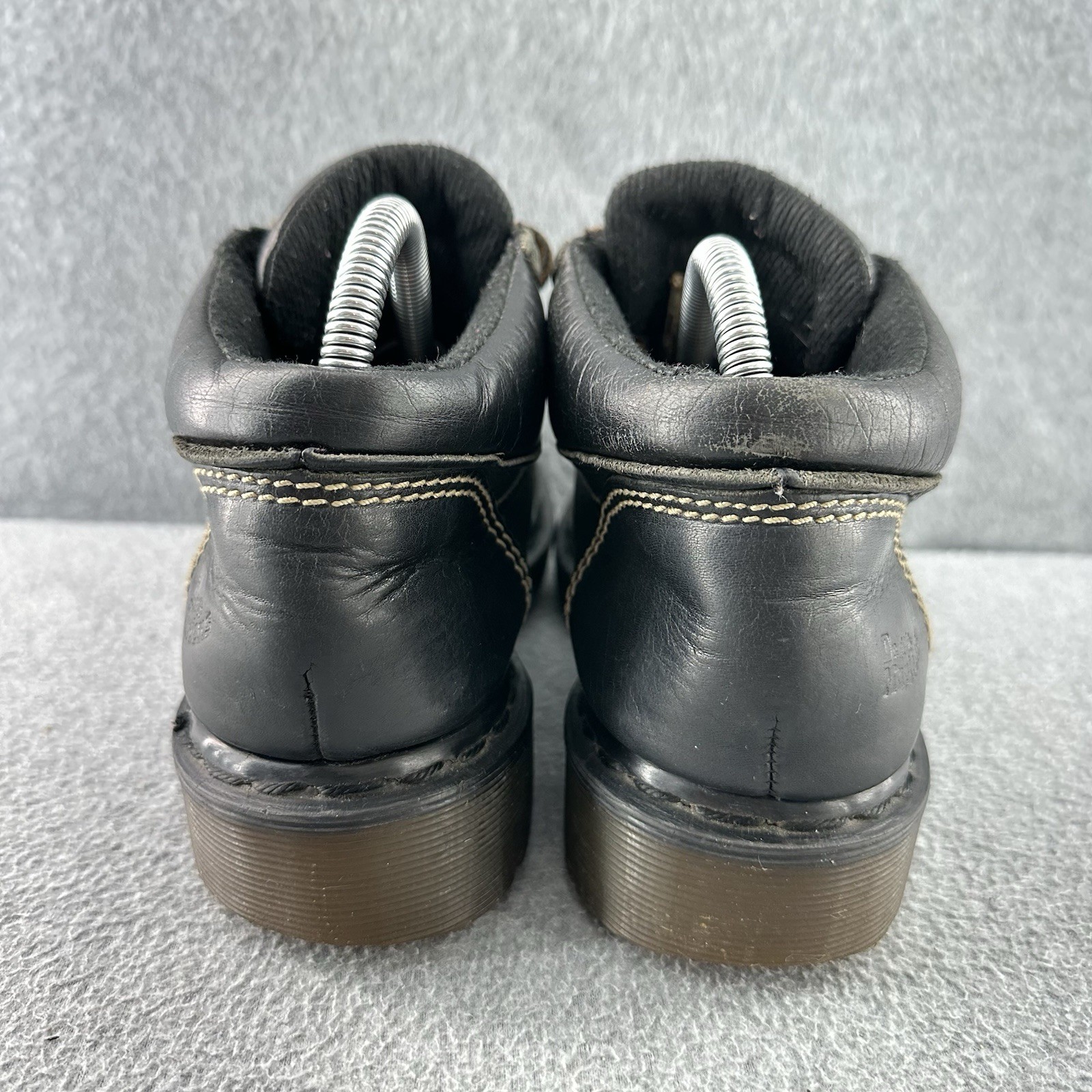Doc Dr Martens AirWair 8458 Black Leather Boots Women’s Size 7 England Vintage