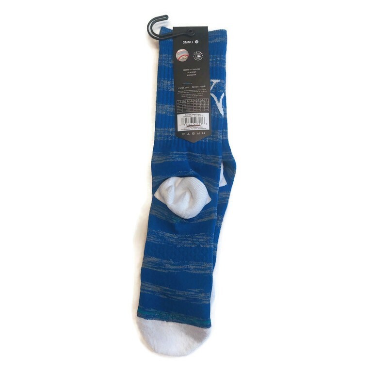 Stance MLB Kansas City Royals Baseball Crew Socks Mens L 9-13 Twist Gameday Blue