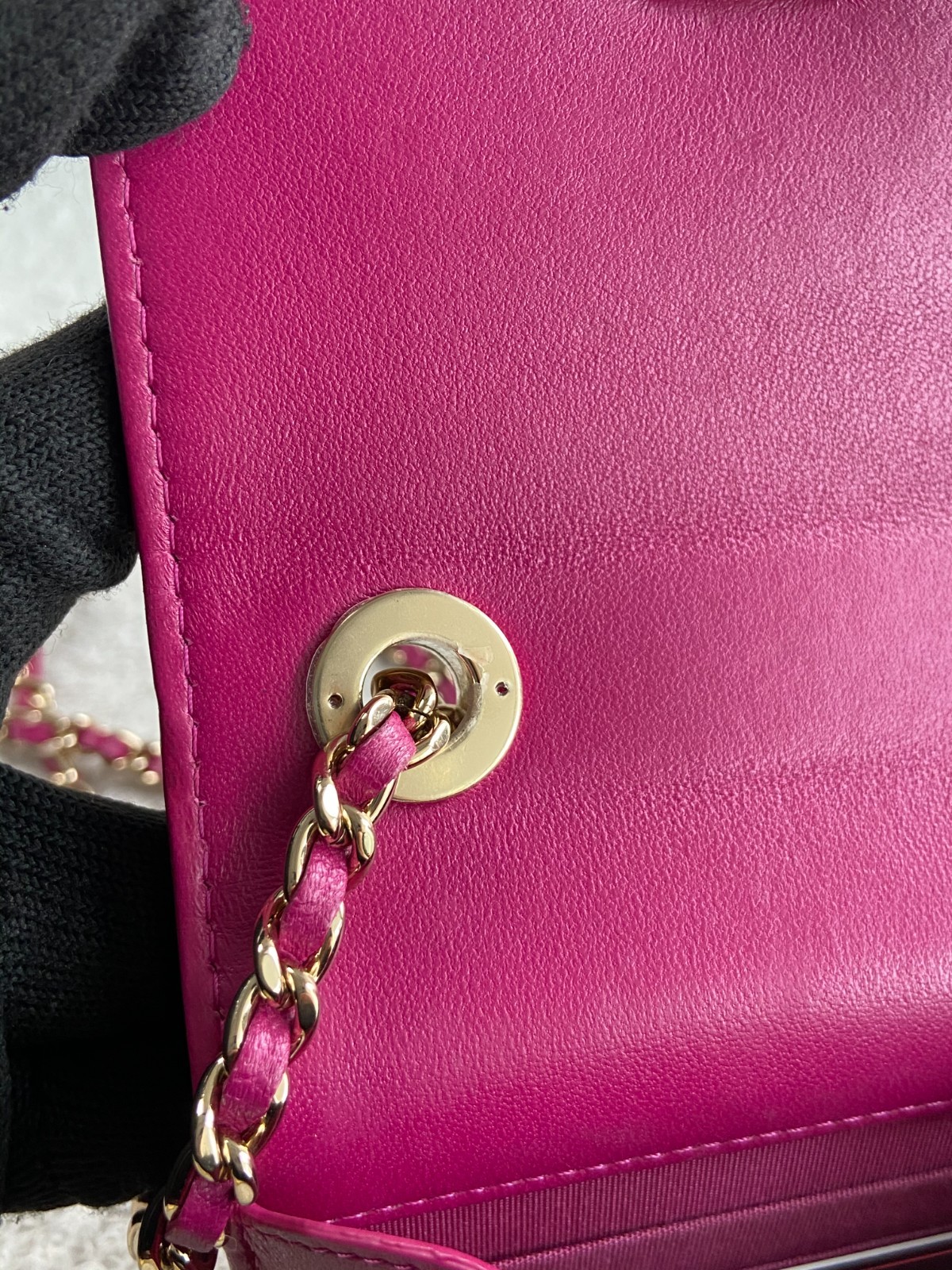 Chanel Trendy CC Mini Hot Pink Lambskin Gold Hardware Pre-Owned