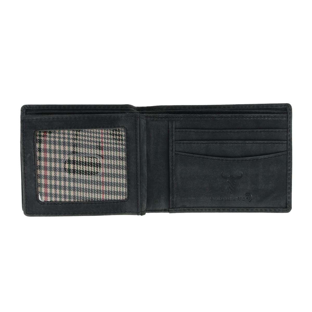 American Bison Men’s Leather Horse Embossed Bifold Wallet