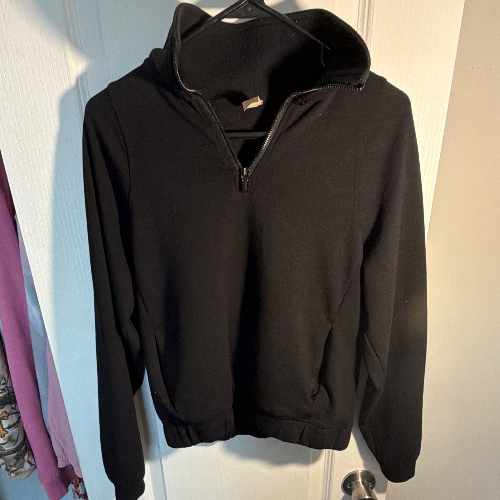 Yogalicious Scuba Urban Renewal Black Scuba 1/2 Zip Pullover Sweatshirt XS