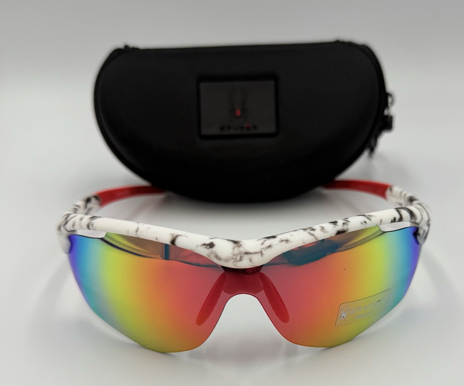 Spyder SP6031 Men’s Sunglasses Granite Plastic Frame With Rainbow Shield -NEW!!