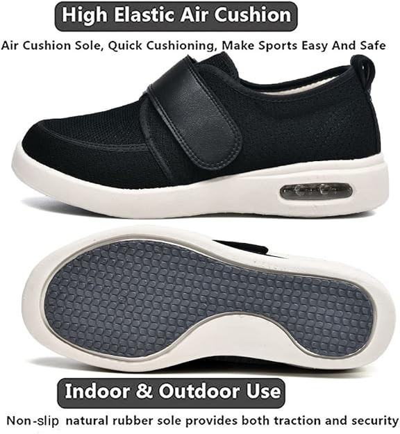 Men’s Extra Wide Diabetic Walking Shoes Orthopedic Sneakers for Swollen Feet