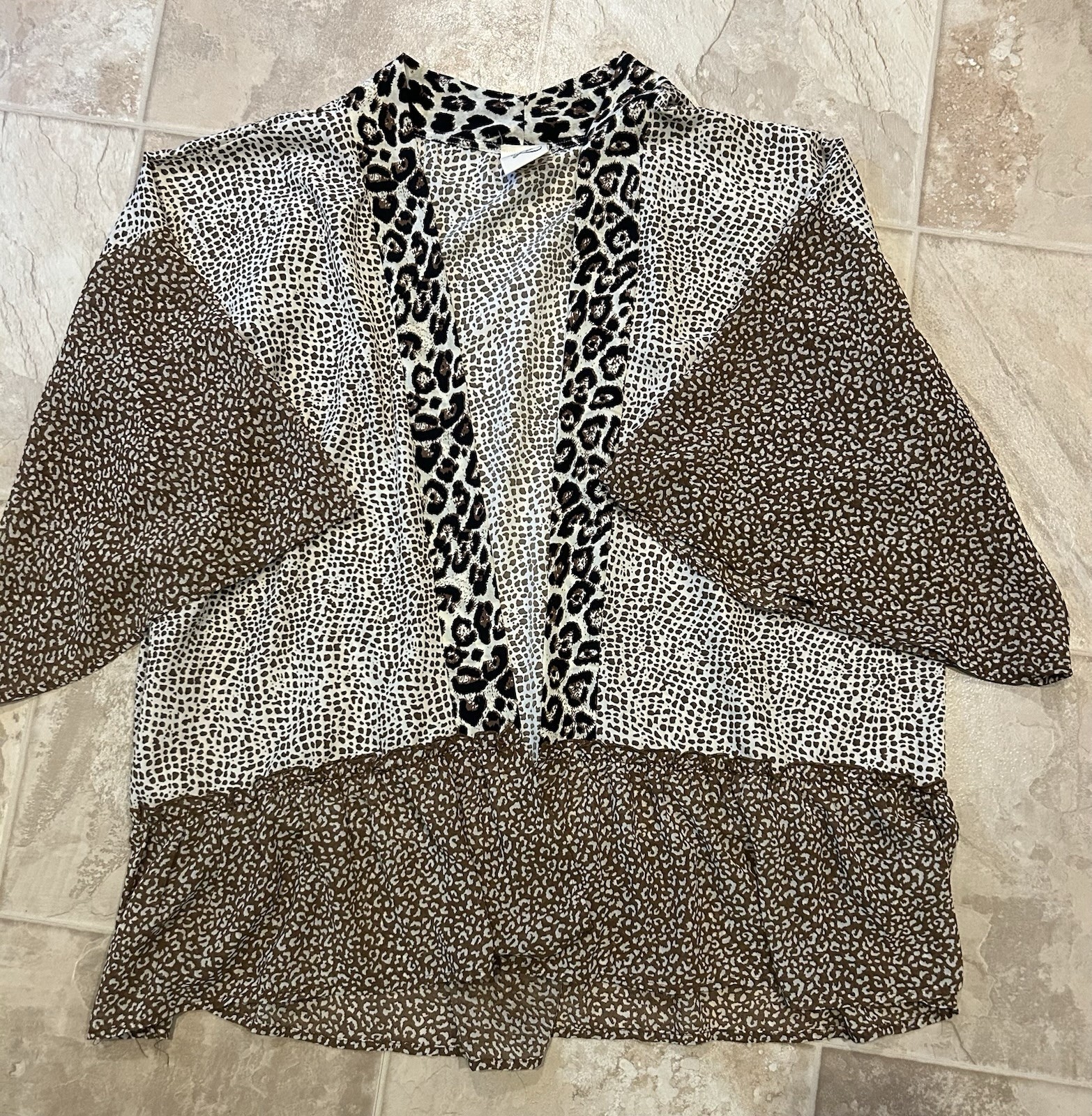 Tiger And Leopard Print Kimono