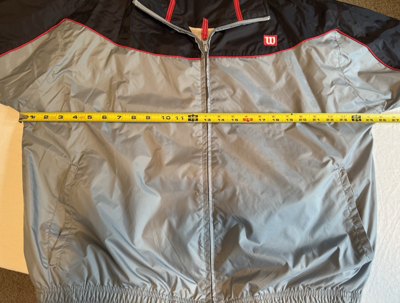 Wilson Jacket Men’s Color Block Zip up Track Activewear Windbreaker Medium