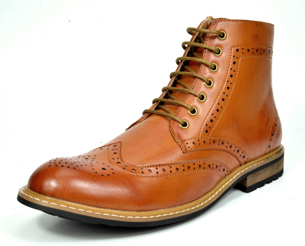 Men’s Motorcycle Leather Chukka Boots Oxford Derby Dress Wedding Shoe