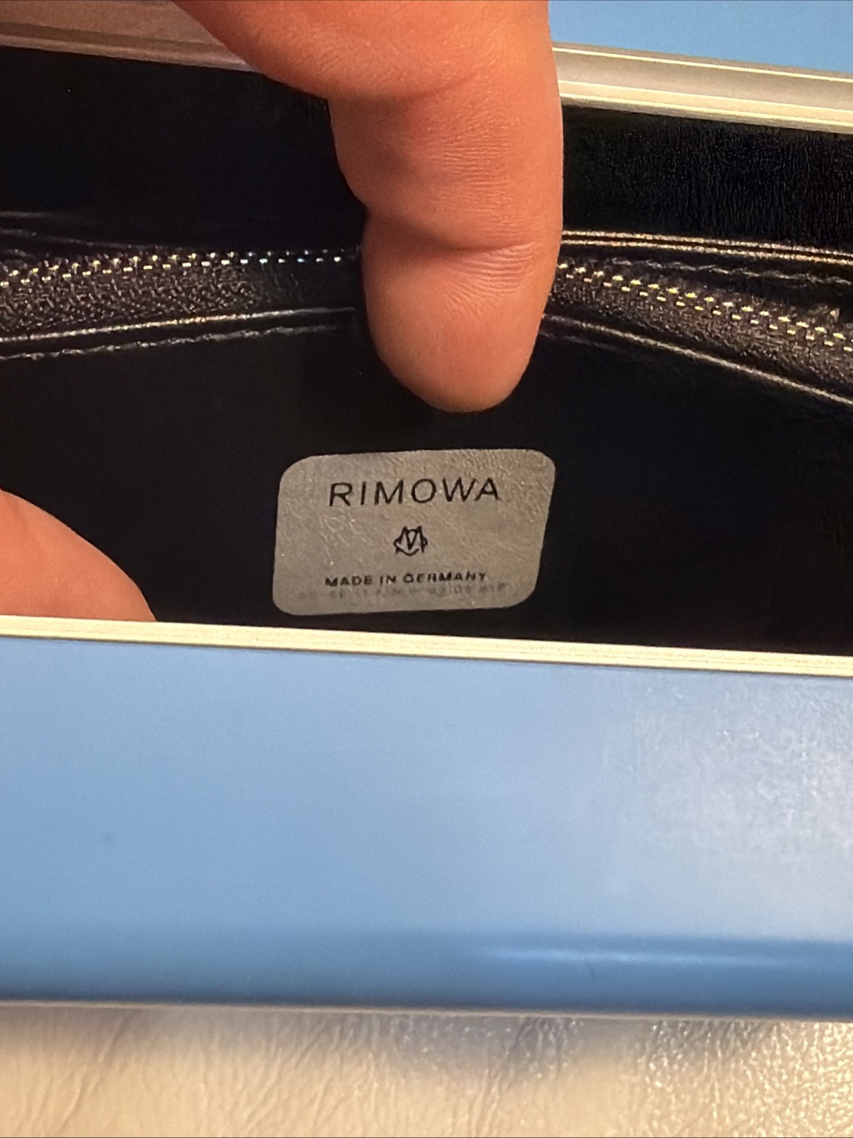 RIMOWA Personal Aluminum Cross-Body Clutch Bag – Blue