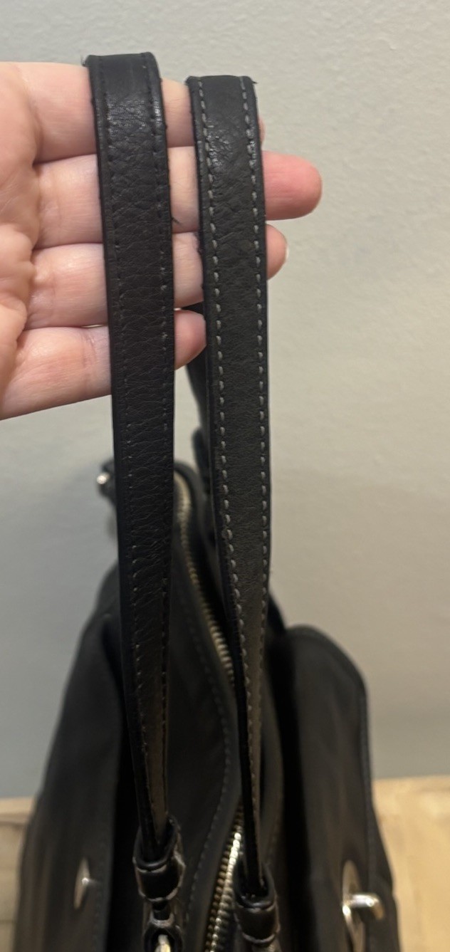 Coach Leah Black Leather Shoulder Bag 13172