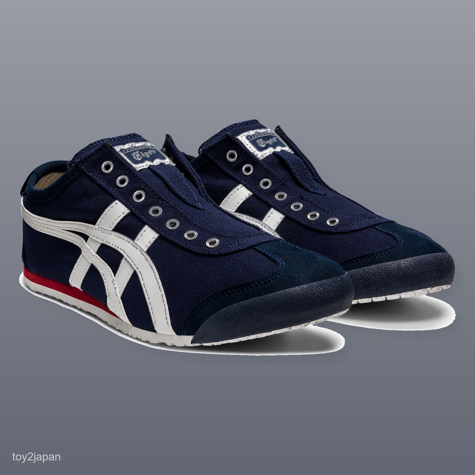 Onitsuka Tiger MEXICO 66 SLIP-ON 1183A360-401 Navy Off-white Men’s Size New