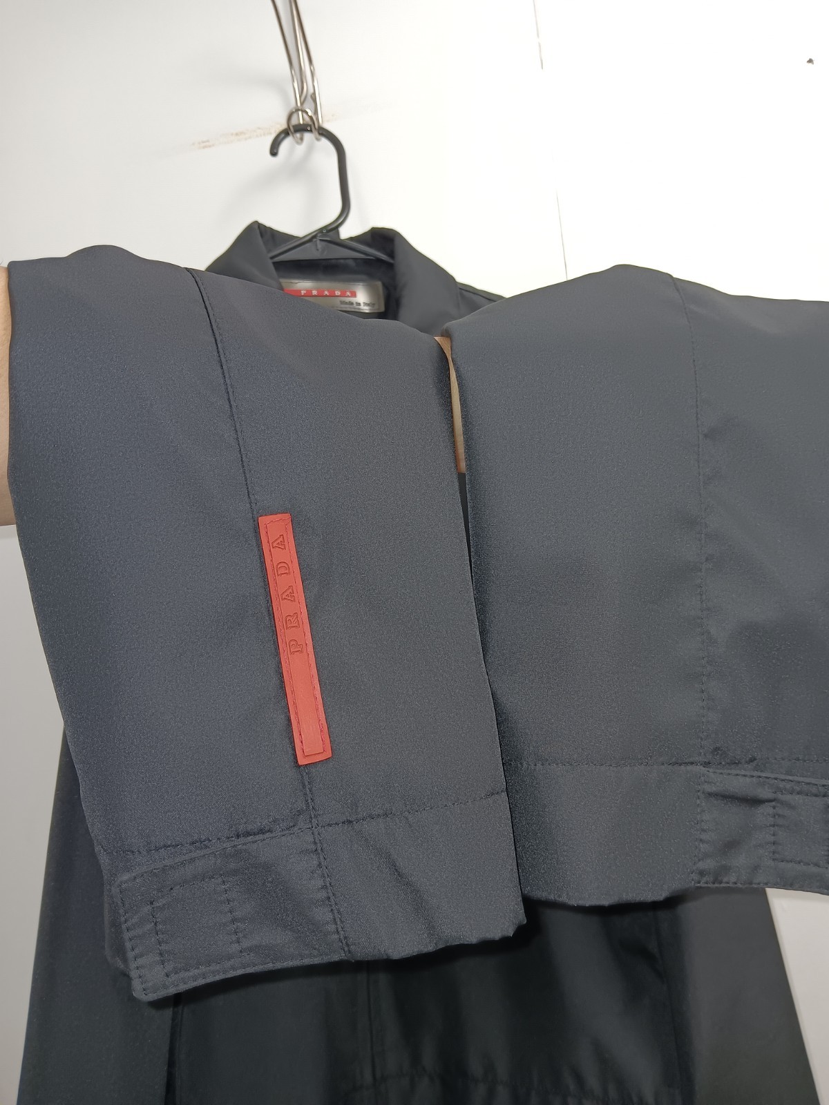 Prada Sport Vintage Polyester Zip Up Jacket Black Women’s Size L/XL