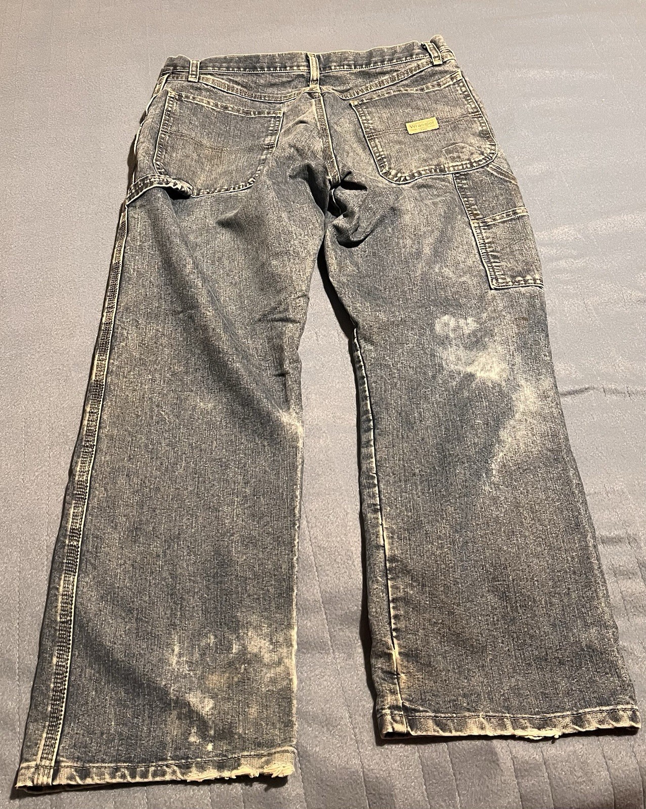 Pre-Owned Wrangler Men’s 32×30 Medium Wash Blue Carpenter Work Wear Pants