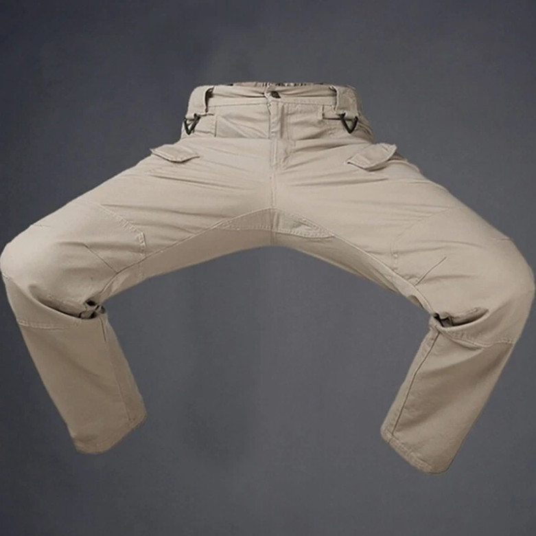Men Tactical Cargo Pants Soldier Straight-fit Work Combat Trousers Outdoor Pants