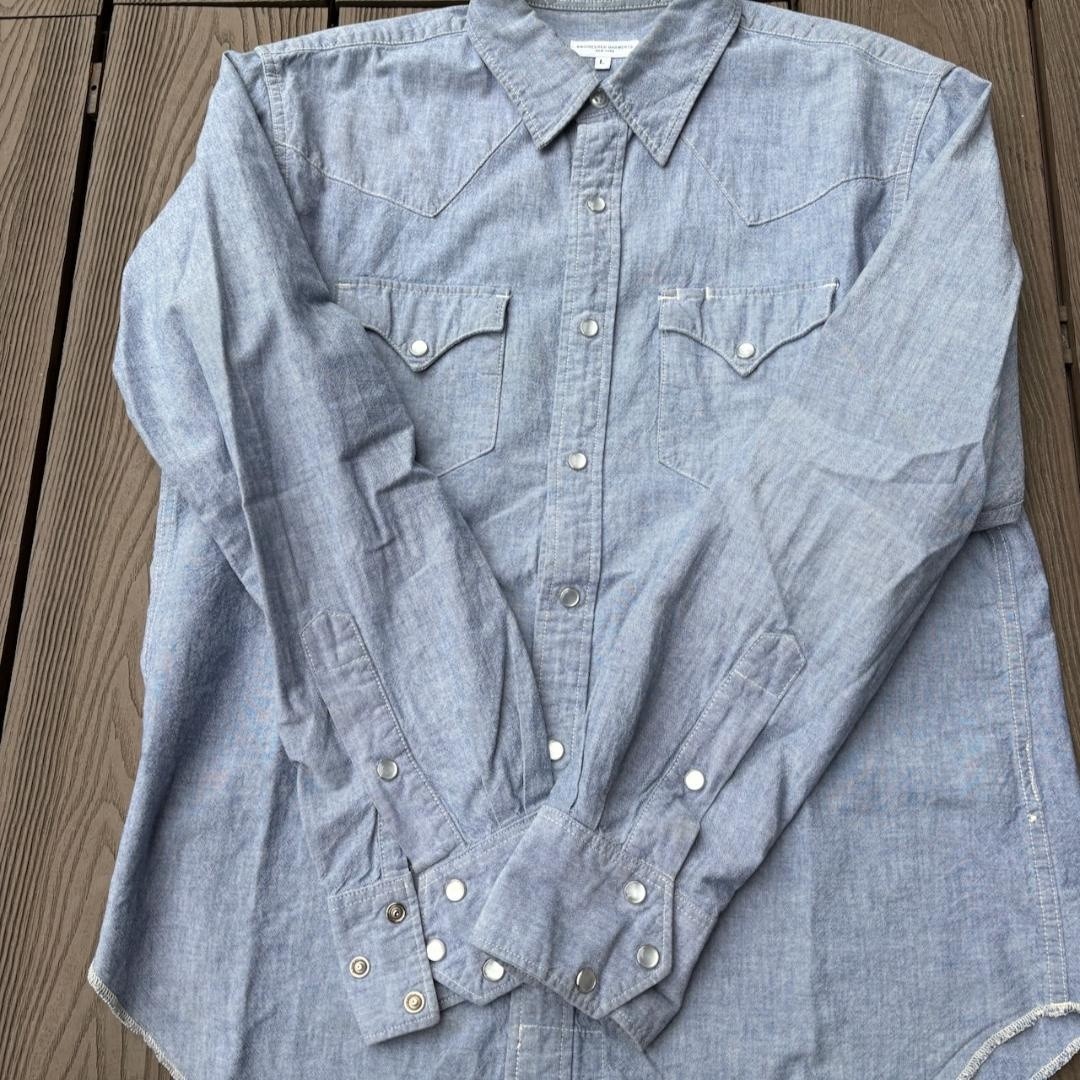Engineered Garments Chambray Western Shirt Size L Japanese Designer F/S