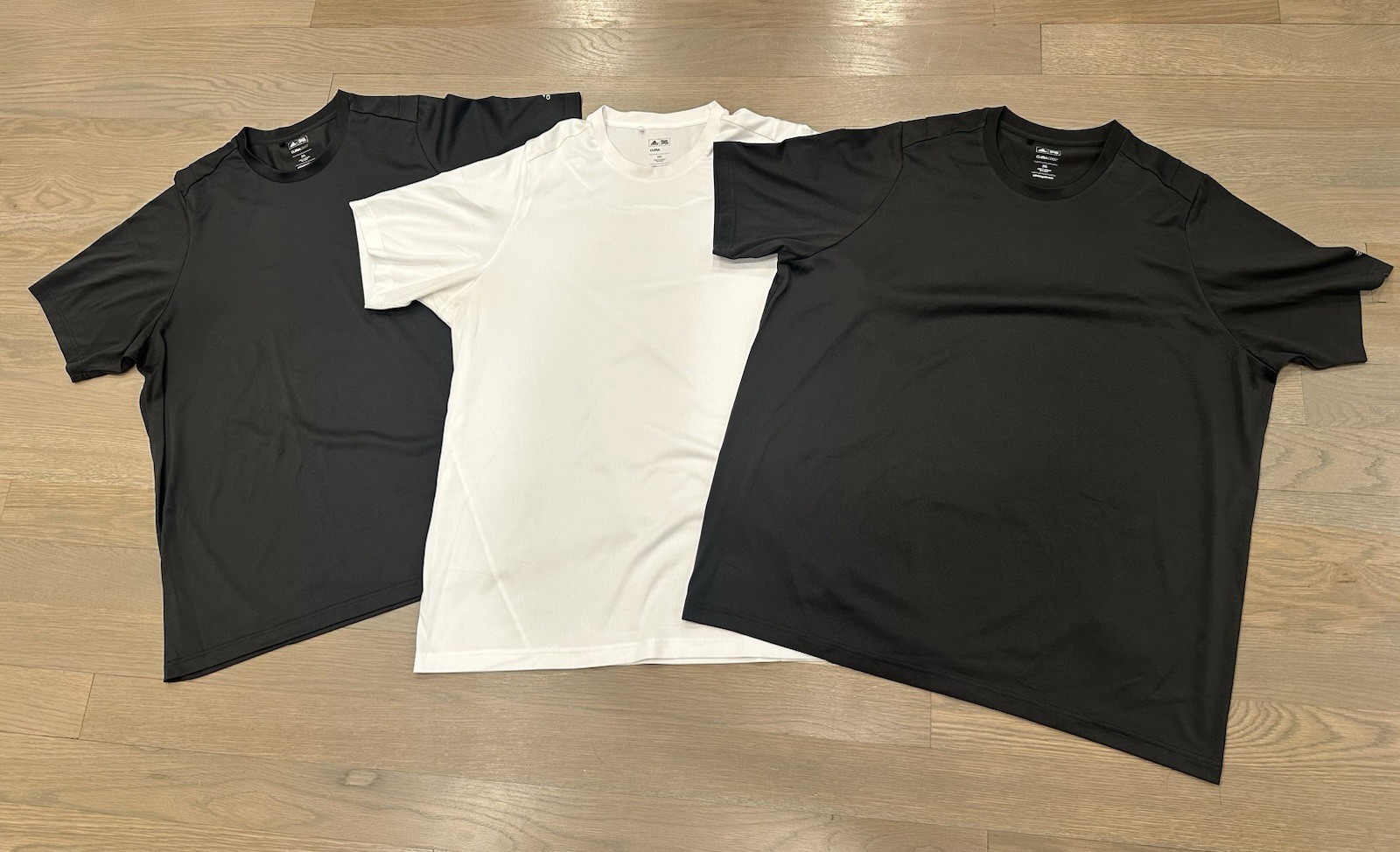 Adidas Golf Clima Cool T-Shirts – Set Of Three – 2XL – 2 Black/1 White