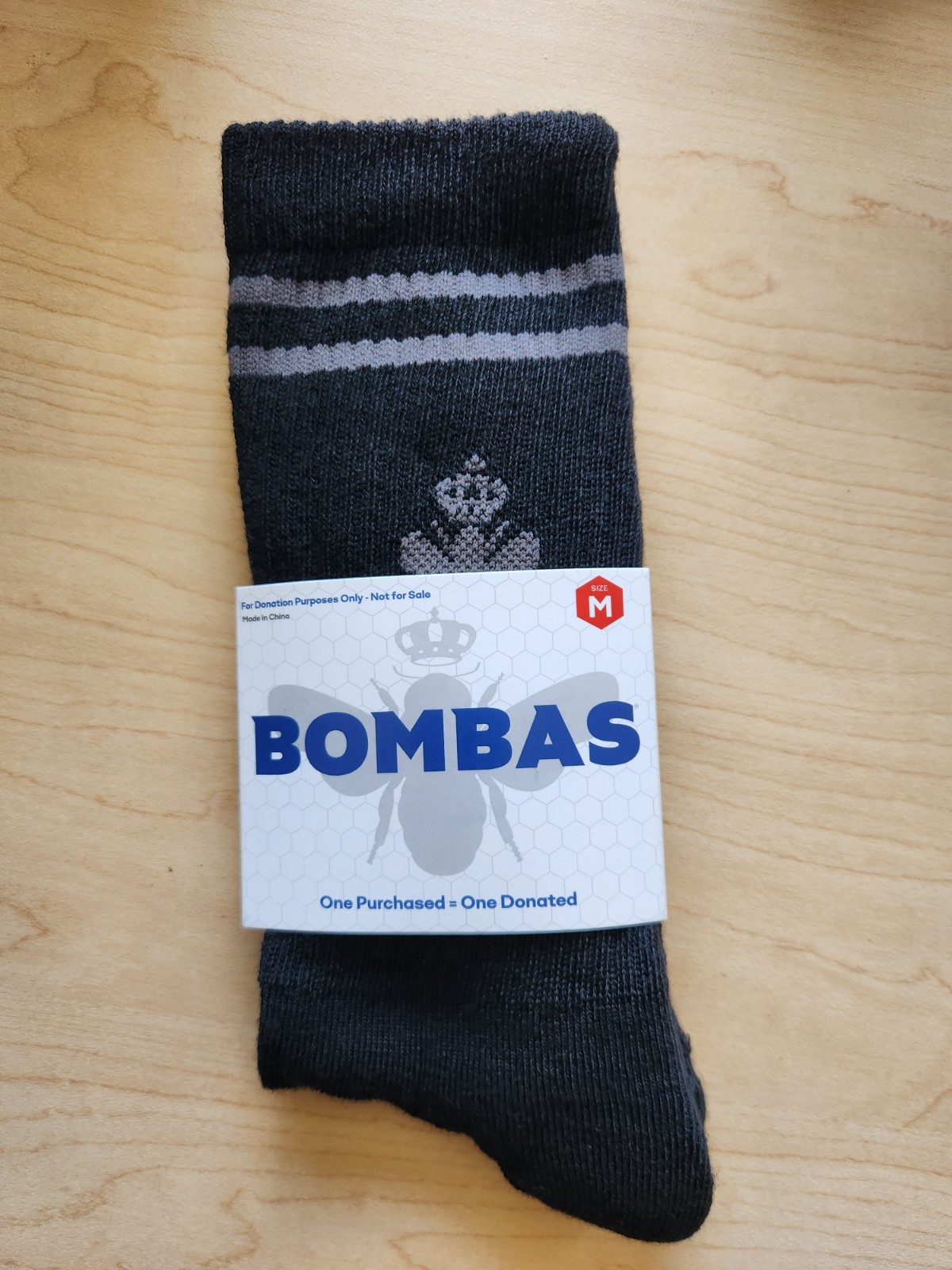 Bombas Black Socks Size M Calf Honeycomb Socks 5 Pairs NEW