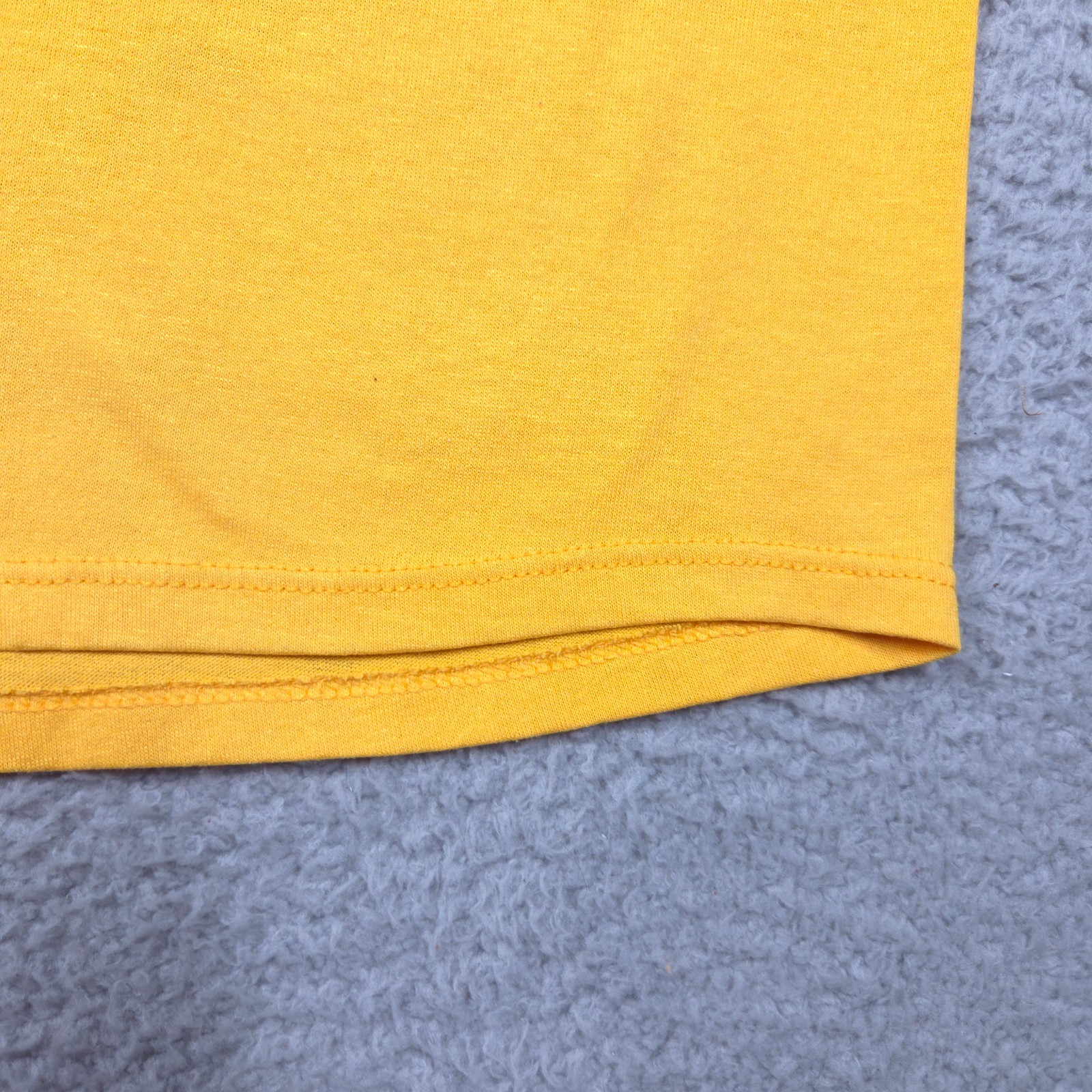 Vintage Russell Athletic T-Shirt Men’s 2XL Yellow Blank Single Stitch USA 90s