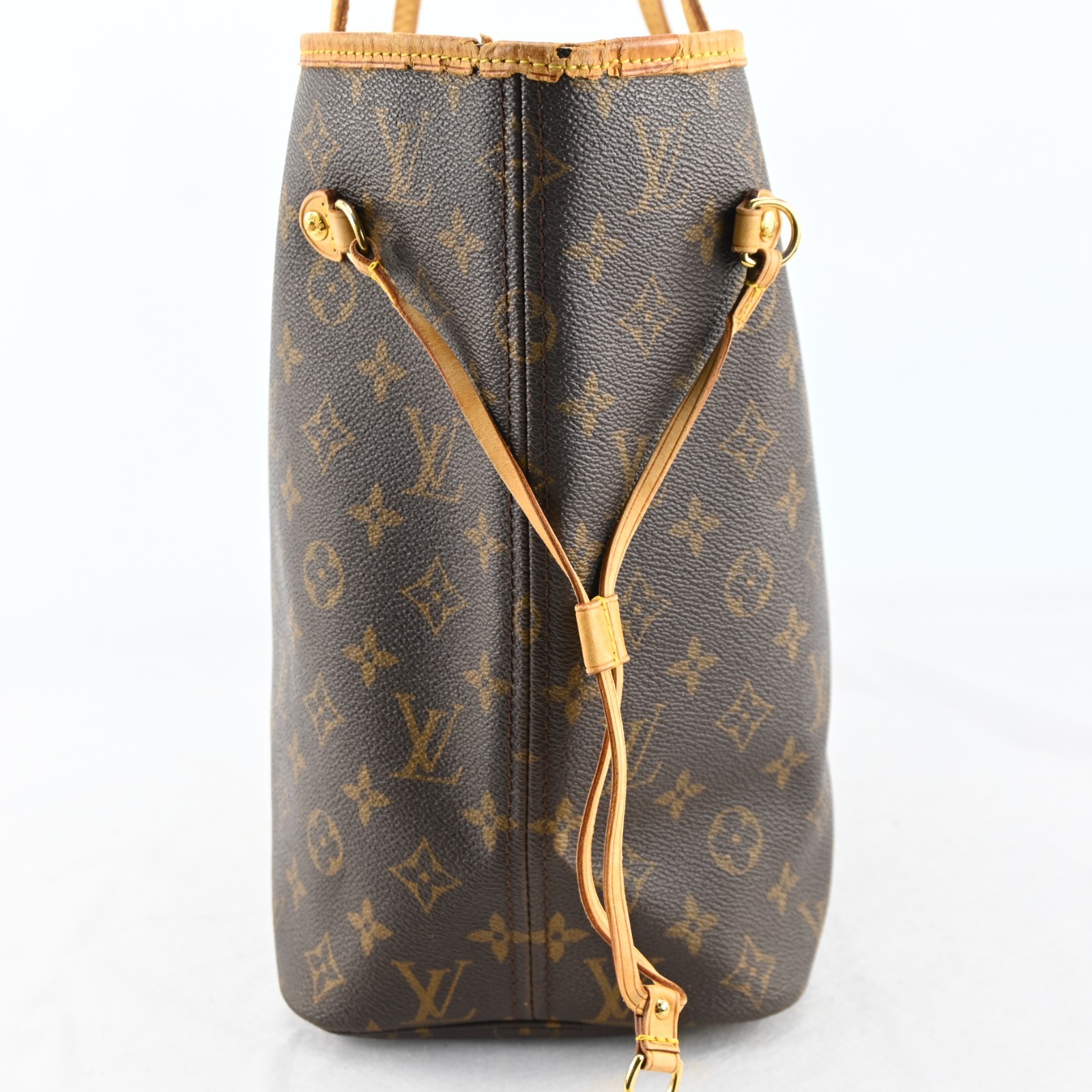 Louis Vuitton Monogram Neverfull MM Leather Fabric Brown Tote bag C1946GA806