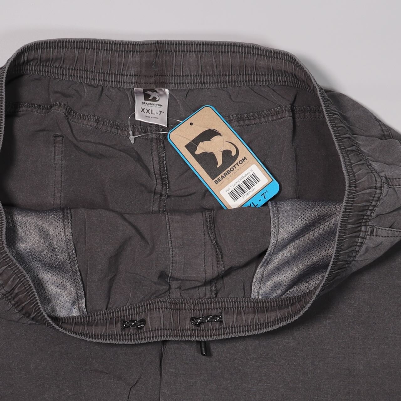 NWT Bearbottom Volley Hybrid Shorts Gray Cotton Blend Mens XXL x 7″