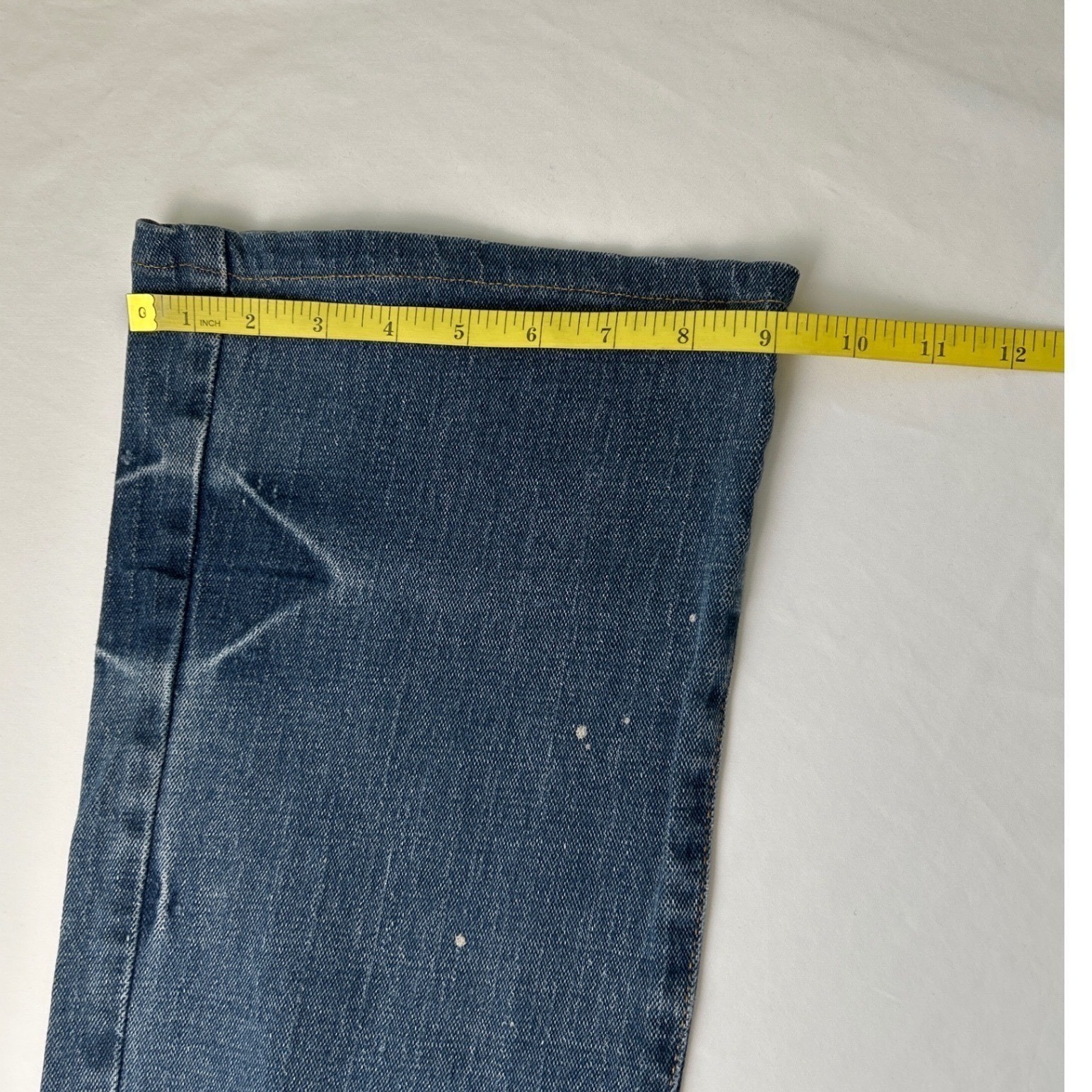Hint Womans Low Rise Bootcut Jeans Size 8/9 Blue Distressed Streetwear Stretch