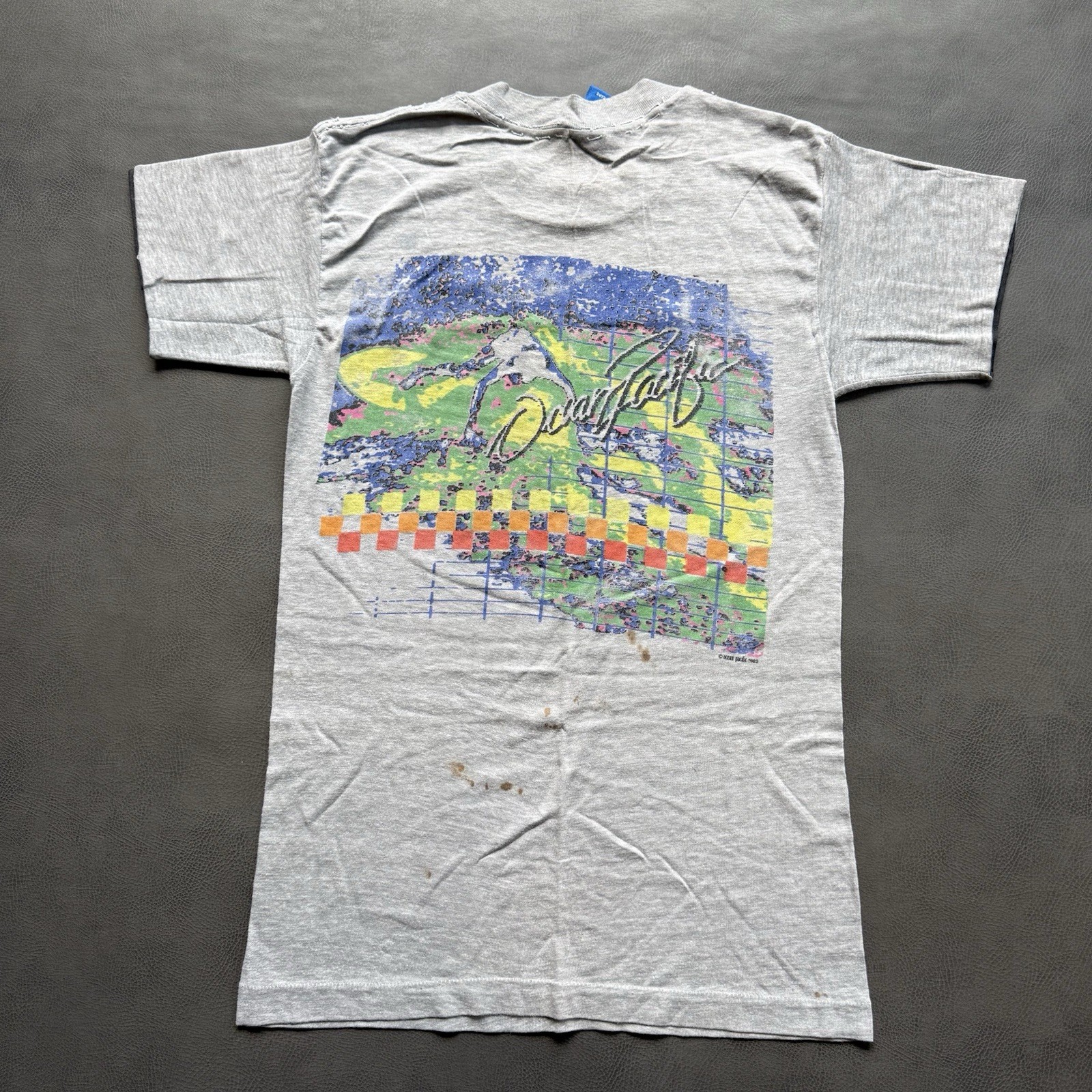 vintage 80s ocean pacific distressed faded graphic shirt