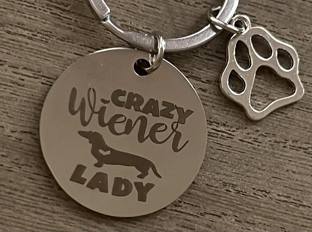 Dachshund Key Fob/Bag Charm Engraved! Several design options