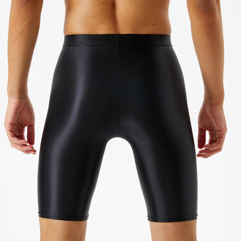 Men’s Wet Look Shiny Satin Tights Underwear Bulge Pouch Boxer Shorts Underpants