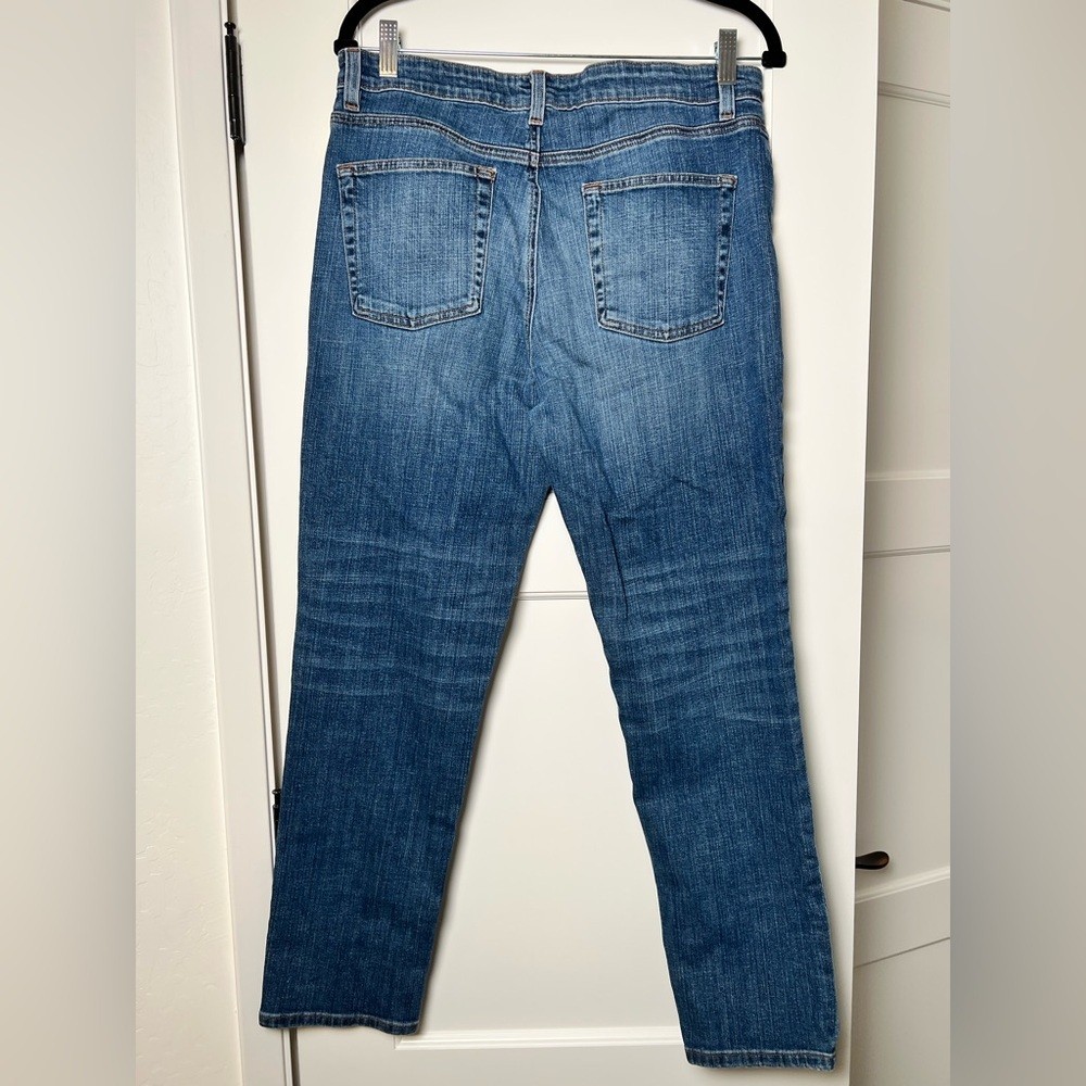 Eileen Fisher Low Rise Organic Cotton Straight Leg Jeans (8)